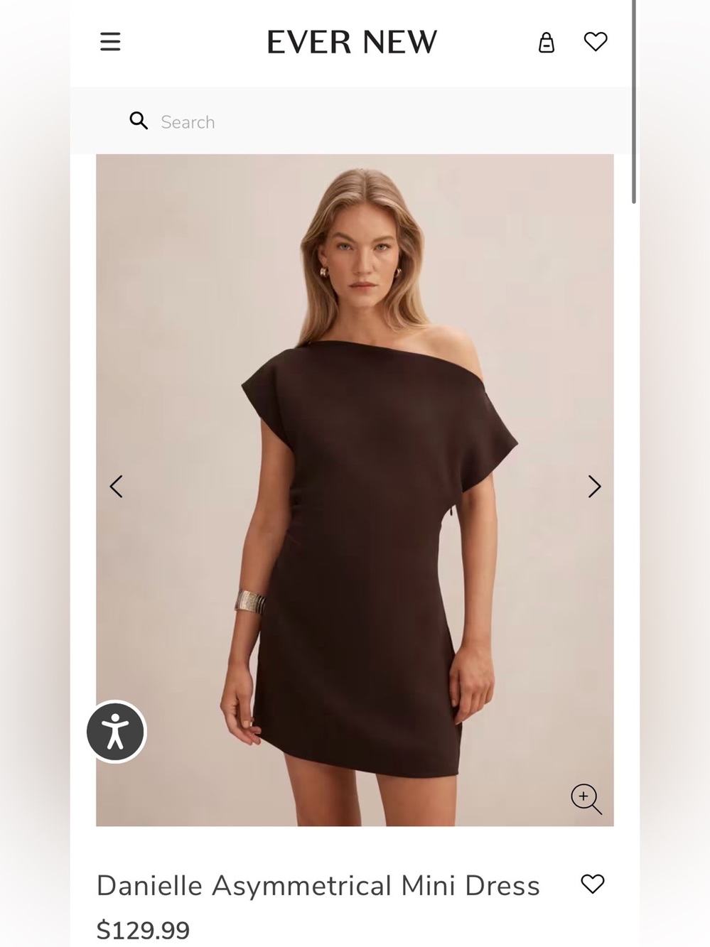 Ever New Danielle Asymmetrical Mini Dress
